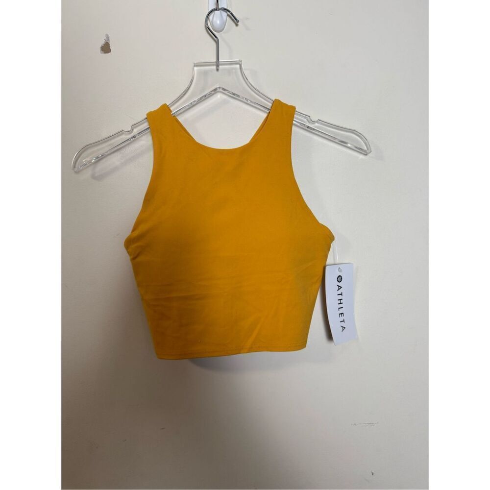Athleta Conscious Crop Bra  XS NWT Gold